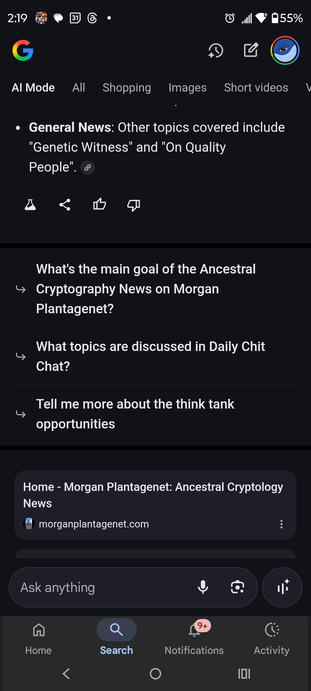 1000130123 - Morgan Plantagenet: Ancestral Cryptology and Genetic Cartography News 1000130123