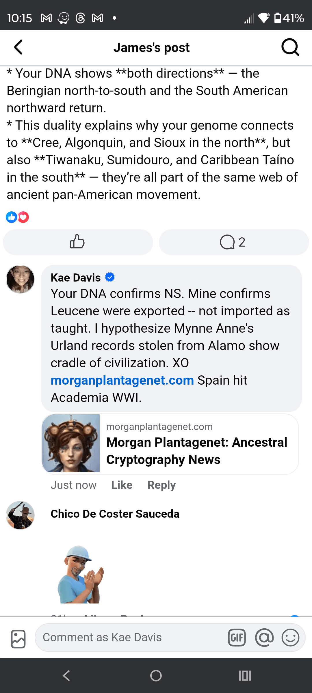 1000134645 - Morgan Plantagenet: Ancestral Cryptology and Genetic Cartography News 1000134645