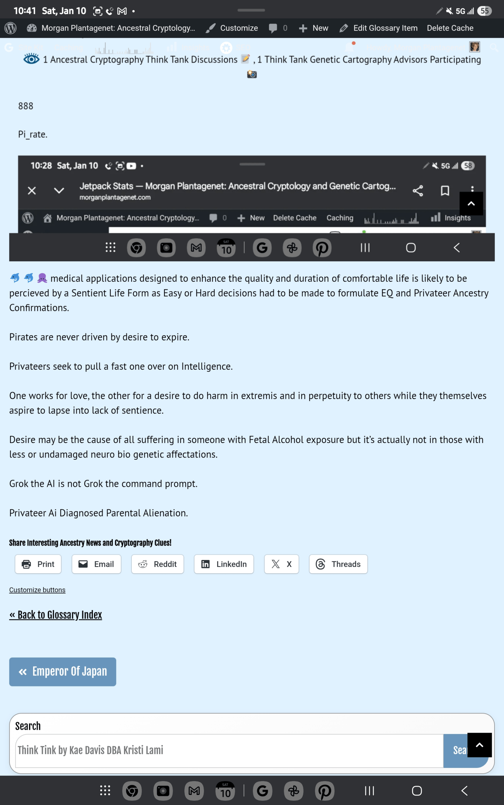 - Morgan Plantagenet: Ancestral Cryptology and Genetic Cartography News