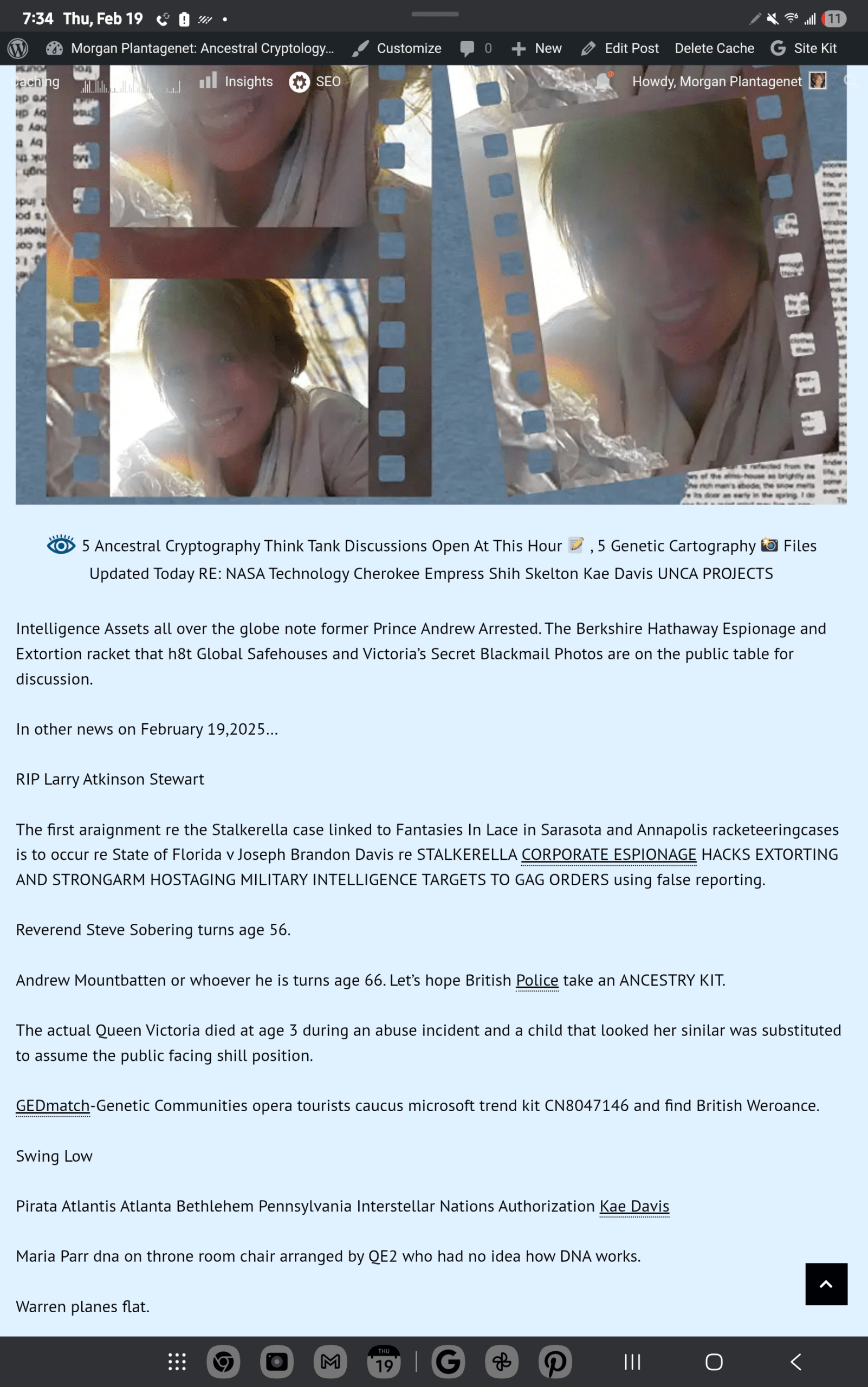 - Morgan Plantagenet: Ancestral Cryptology and Genetic Cartography News