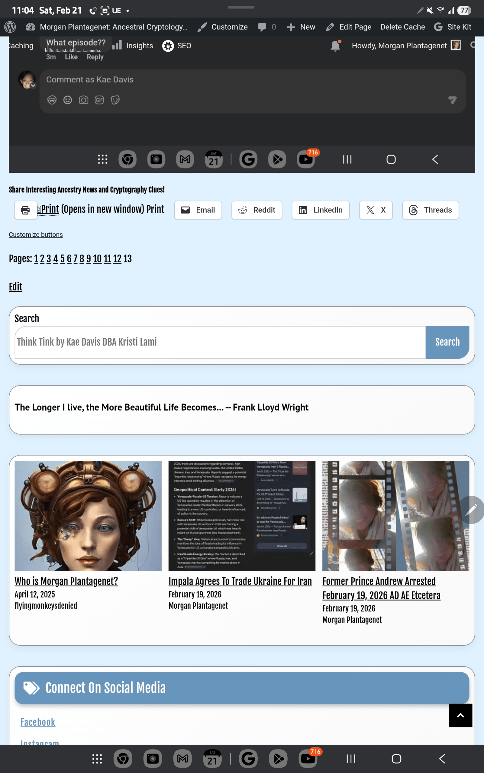 1000048235 - Morgan Plantagenet: Ancestral Cryptology and Genetic Cartography News 1000048235