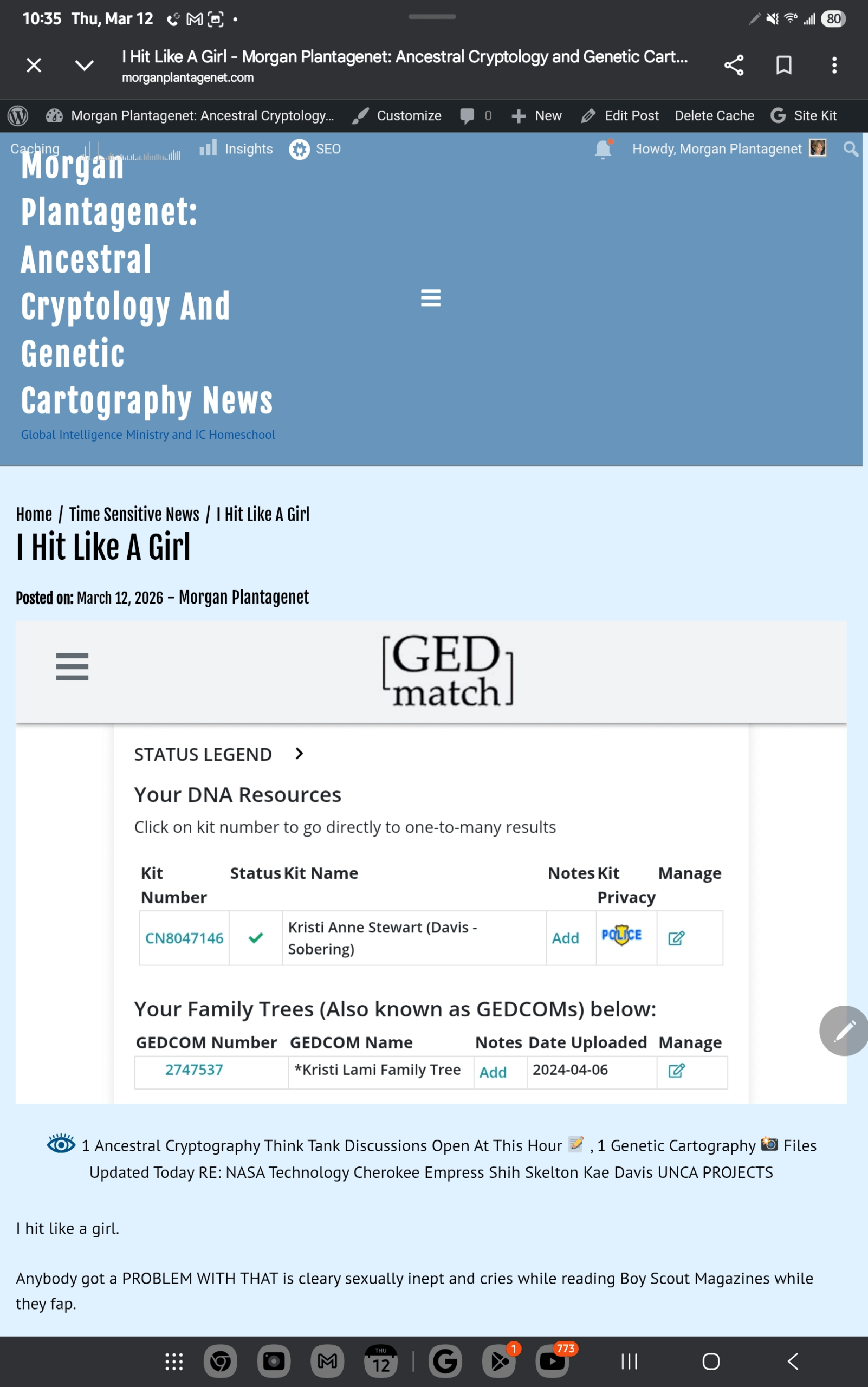 - Morgan Plantagenet: Ancestral Cryptology and Genetic Cartography News