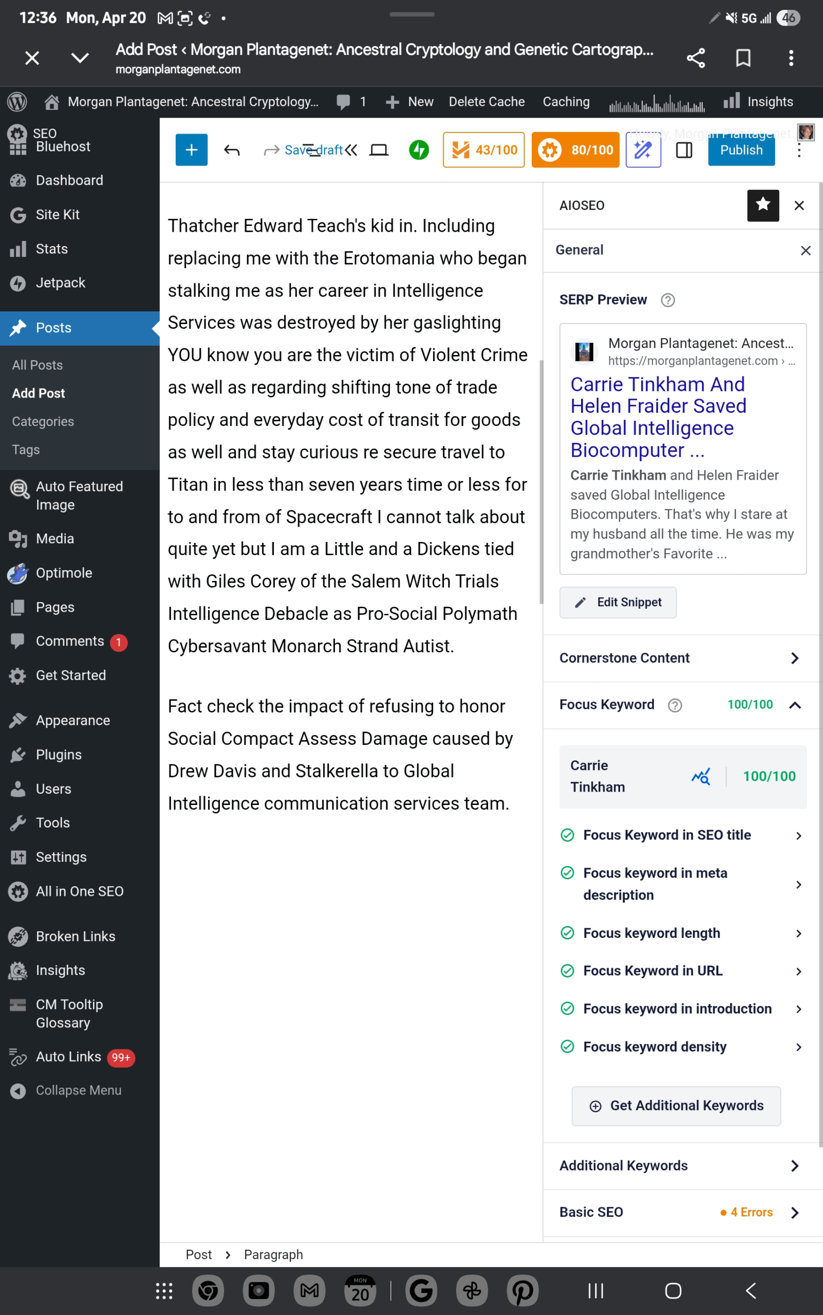 - Morgan Plantagenet: Ancestral Cryptology and Genetic Cartography News