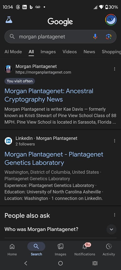 - Morgan Plantagenet: Ancestral Cryptology and Genetic Cartography News
