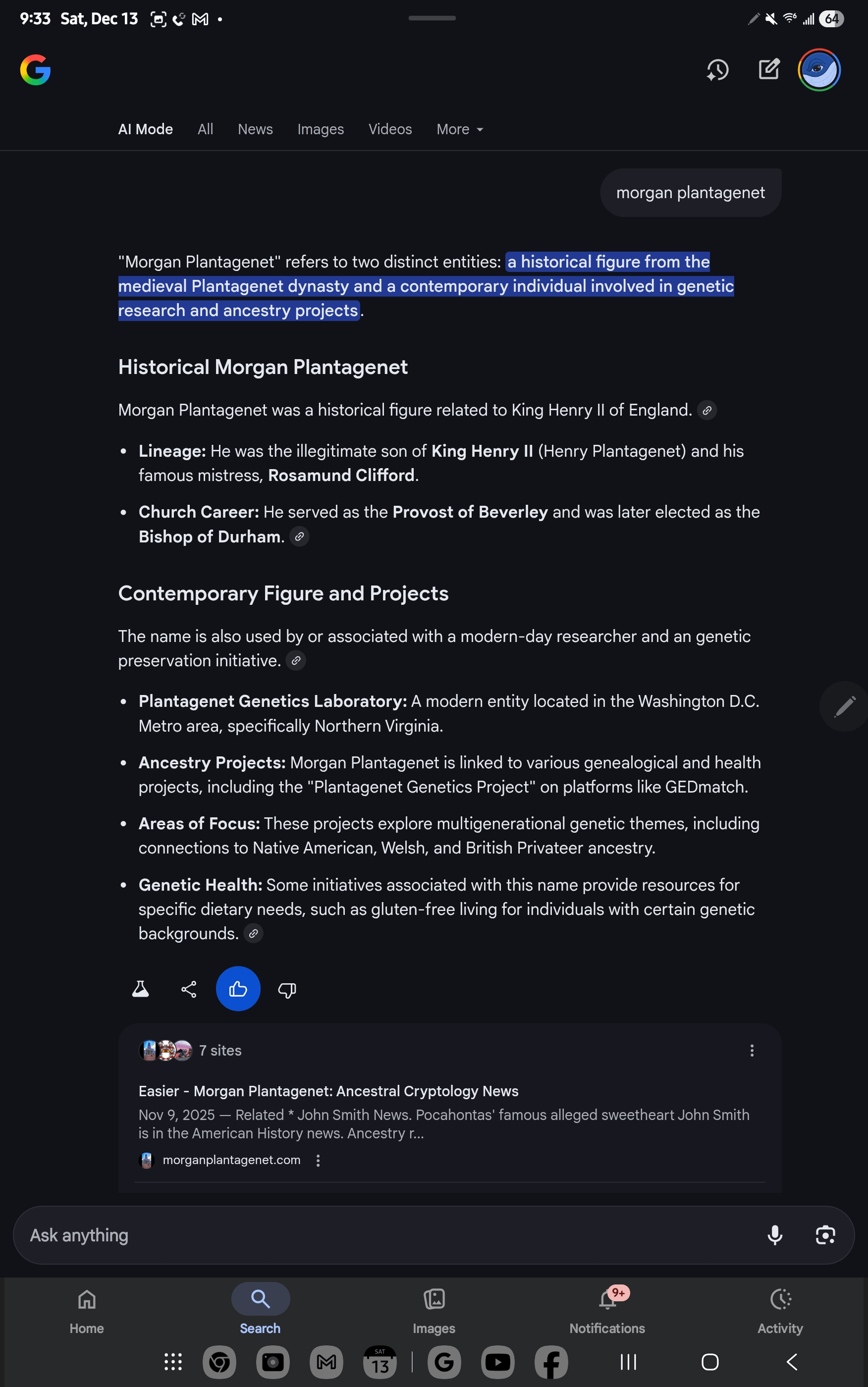 - Morgan Plantagenet: Ancestral Cryptology and Genetic Cartography News