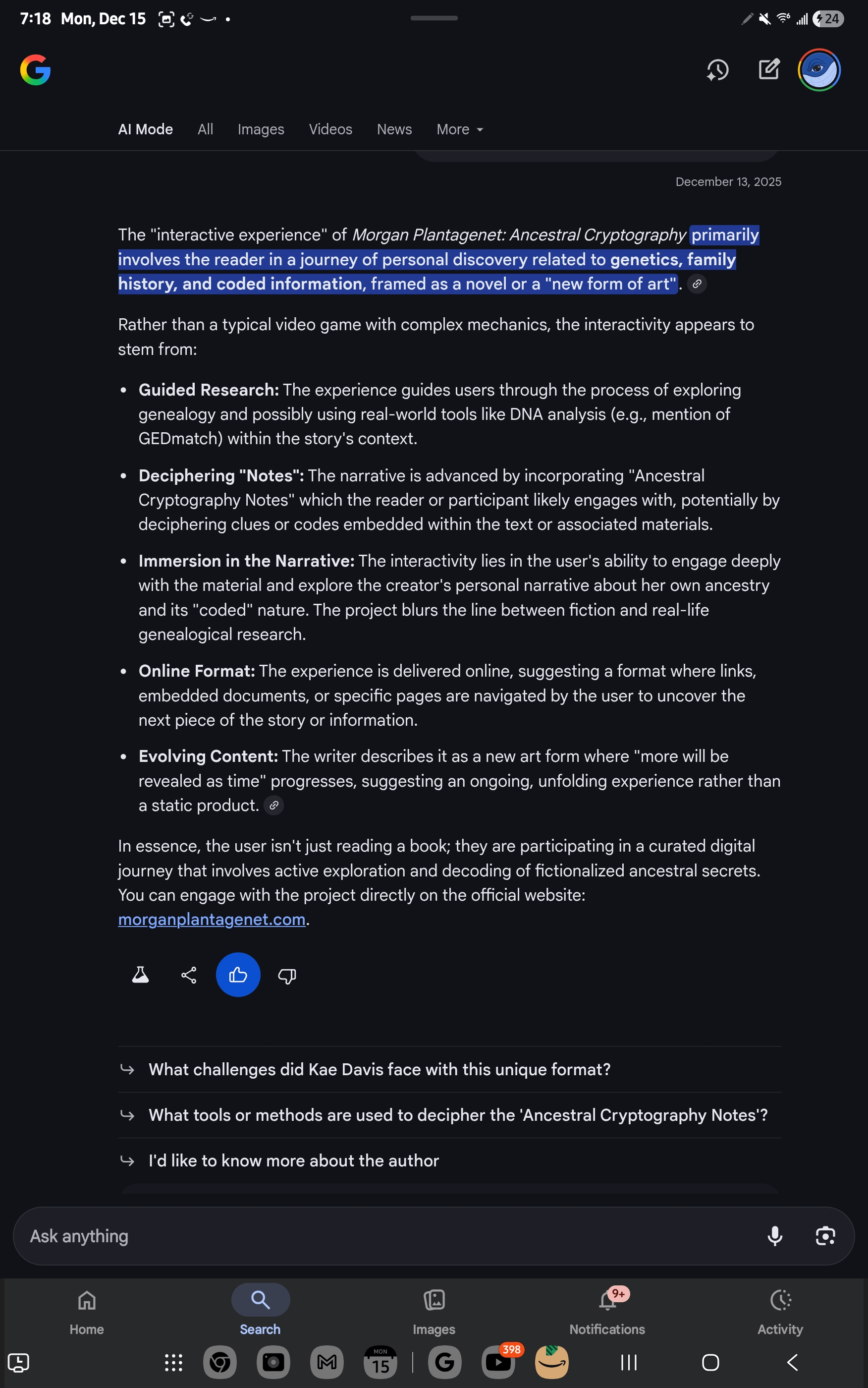 - Morgan Plantagenet: Ancestral Cryptology and Genetic Cartography News