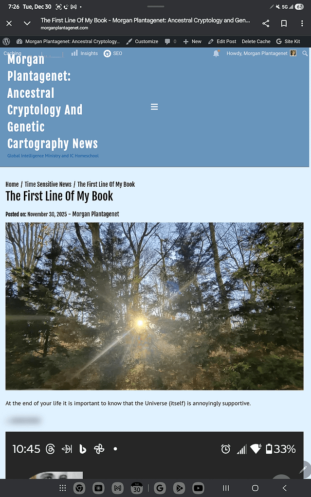 - Morgan Plantagenet: Ancestral Cryptology and Genetic Cartography News