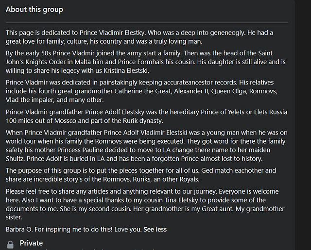 Prince Vladimir Eletsky - Morgan Plantagenet: Ancestral Cryptology and Genetic Cartography News Prince Vladimir Eletsky