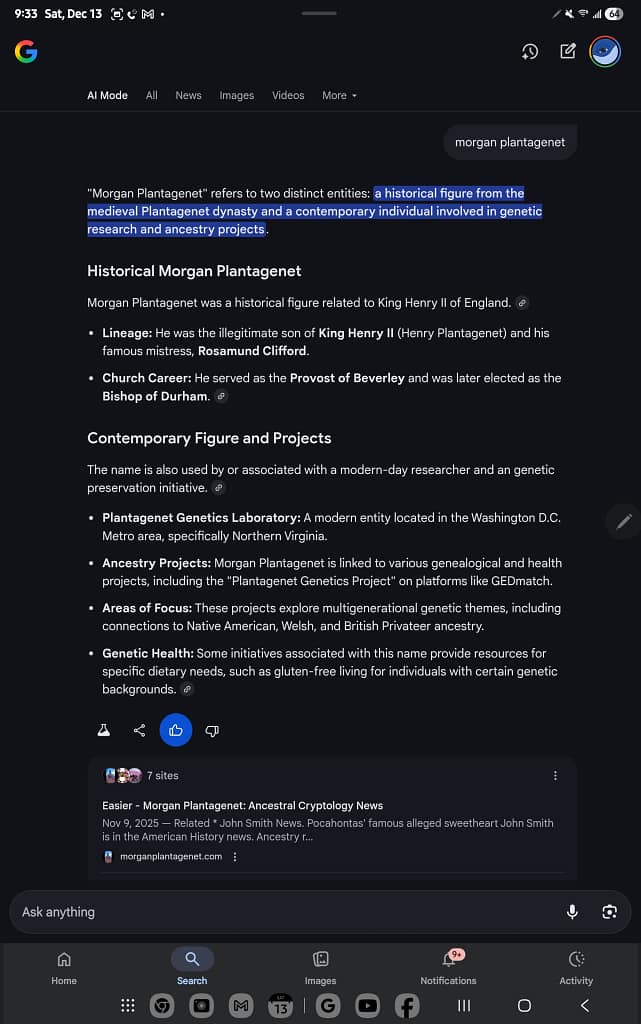 1000041837 - Morgan Plantagenet: Ancestral Cryptology and Genetic Cartography News 1000041837