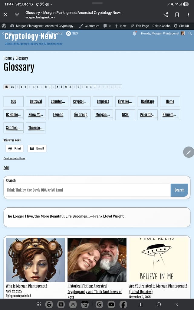 1000041913 - Morgan Plantagenet: Ancestral Cryptology and Genetic Cartography News Glossary