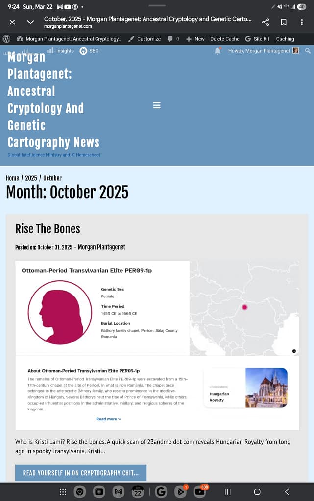 - Morgan Plantagenet: Ancestral Cryptology and Genetic Cartography News
