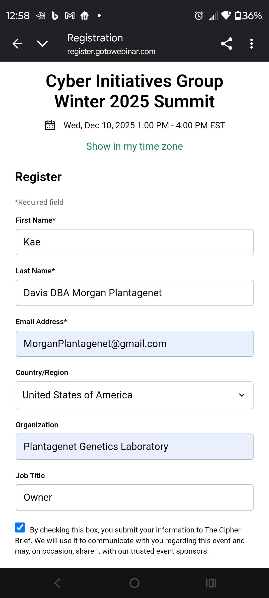 - Morgan Plantagenet: Ancestral Cryptology News