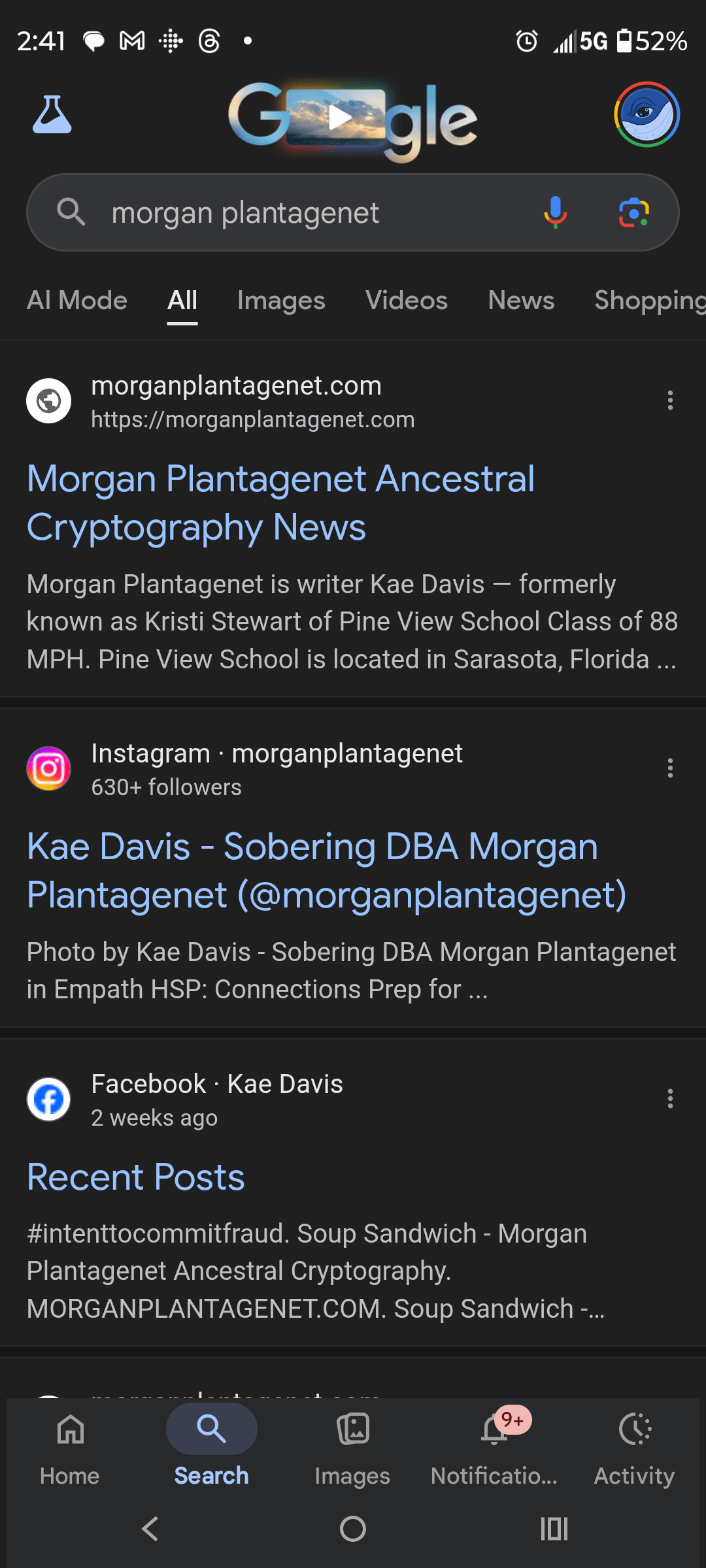 1000130591 - Morgan Plantagenet: Ancestral Cryptology News 1000130591