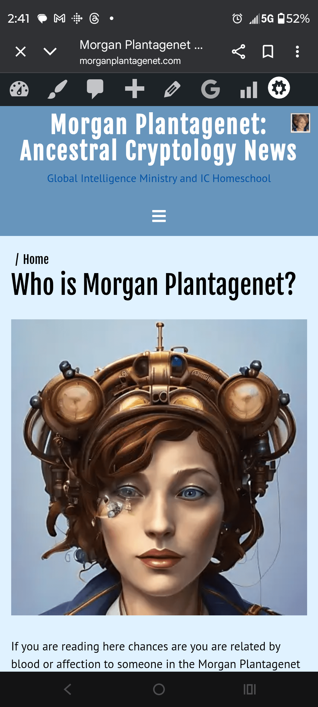 1000130592 - Morgan Plantagenet: Ancestral Cryptology News 1000130592