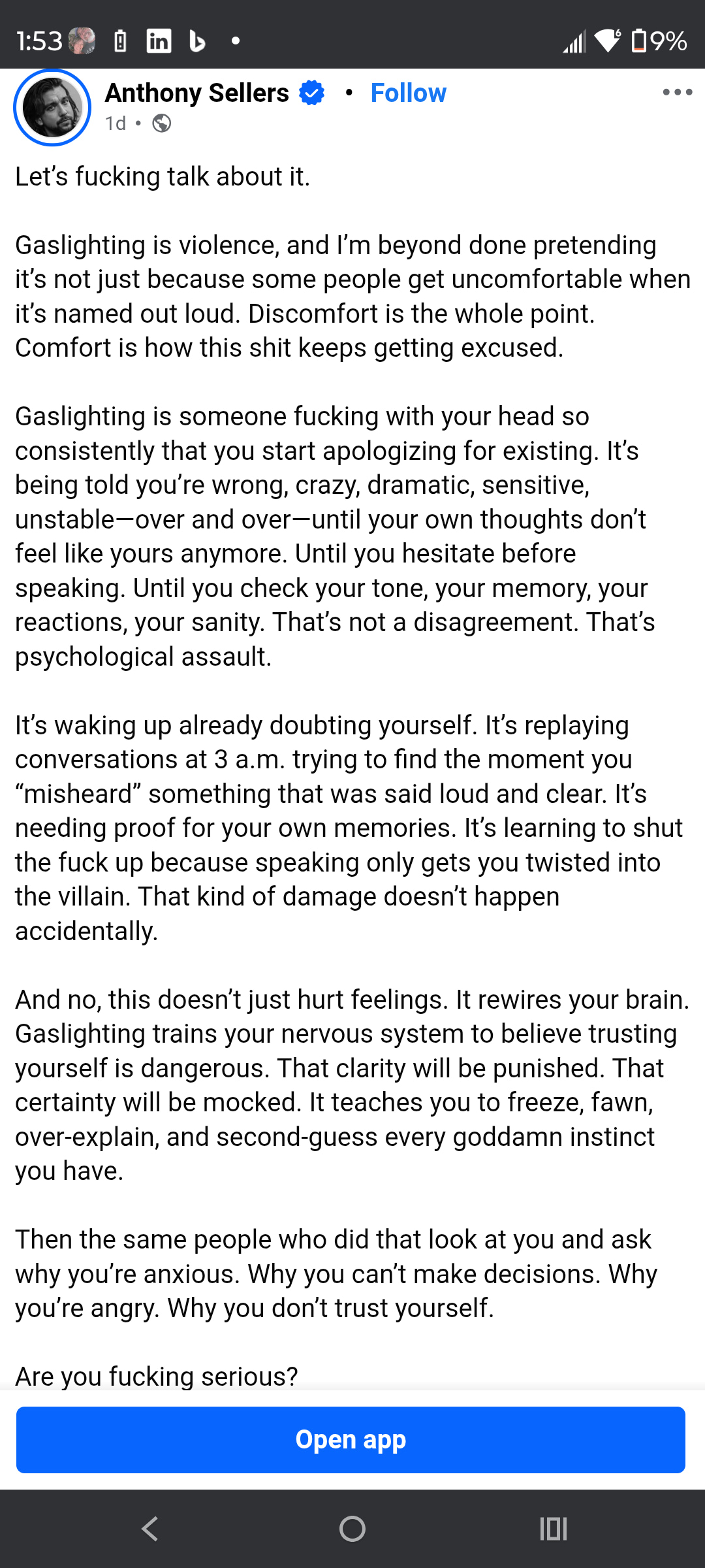 Gaslighting Is Violence