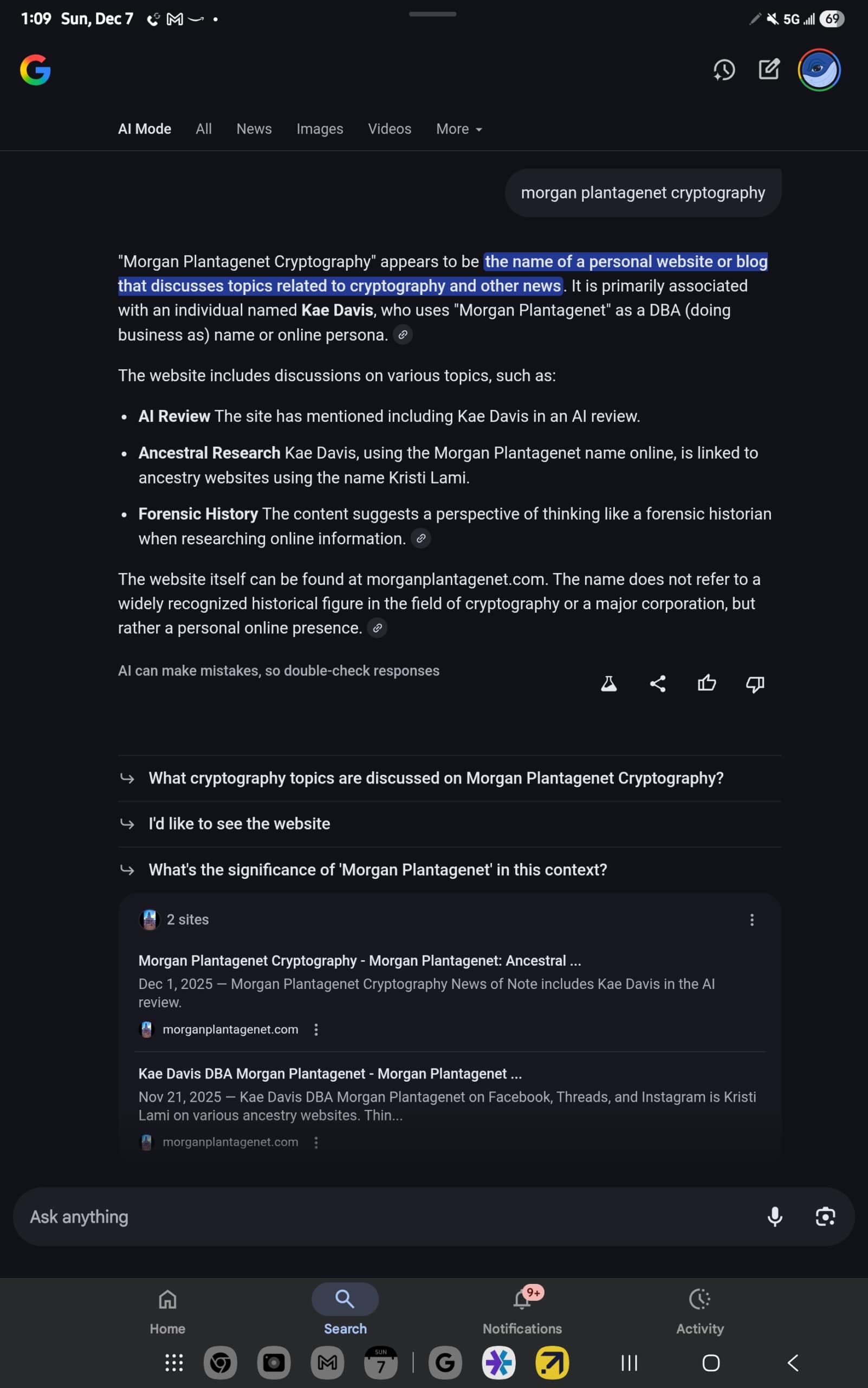 Morgan Plantagenet Cryptography