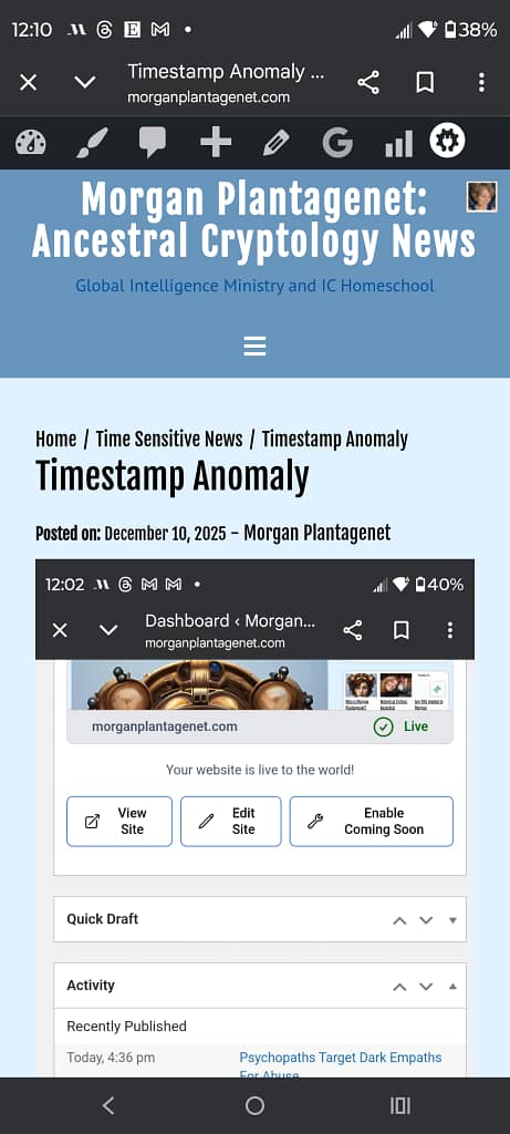 - Morgan Plantagenet: Ancestral Cryptology News