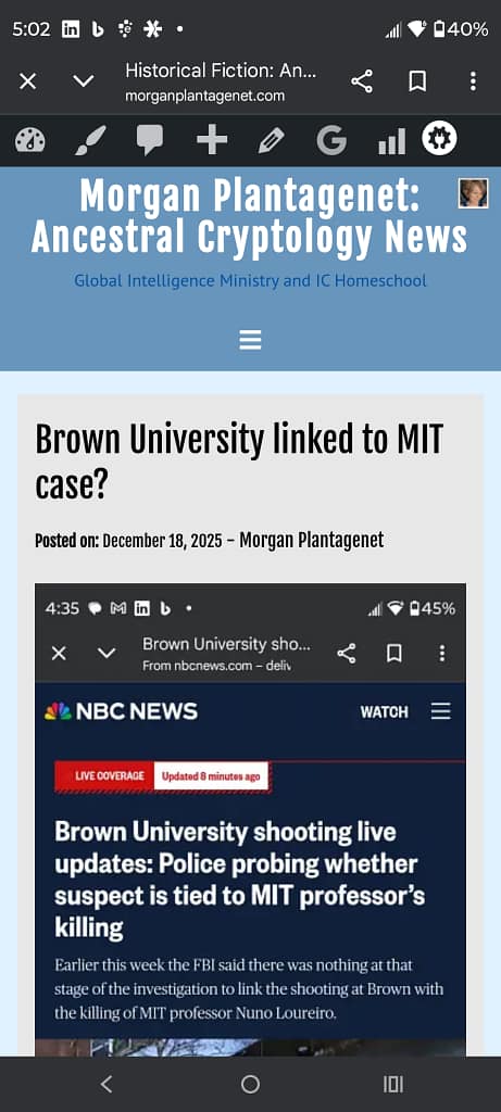 - Morgan Plantagenet: Ancestral Cryptology News