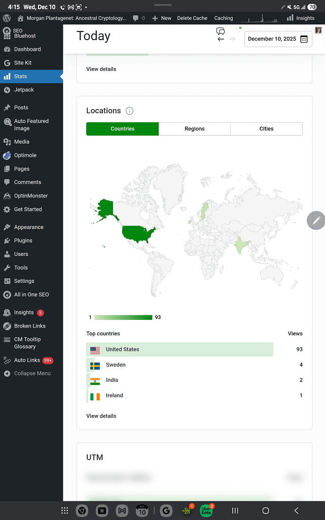 - Morgan Plantagenet: Ancestral Cryptology News