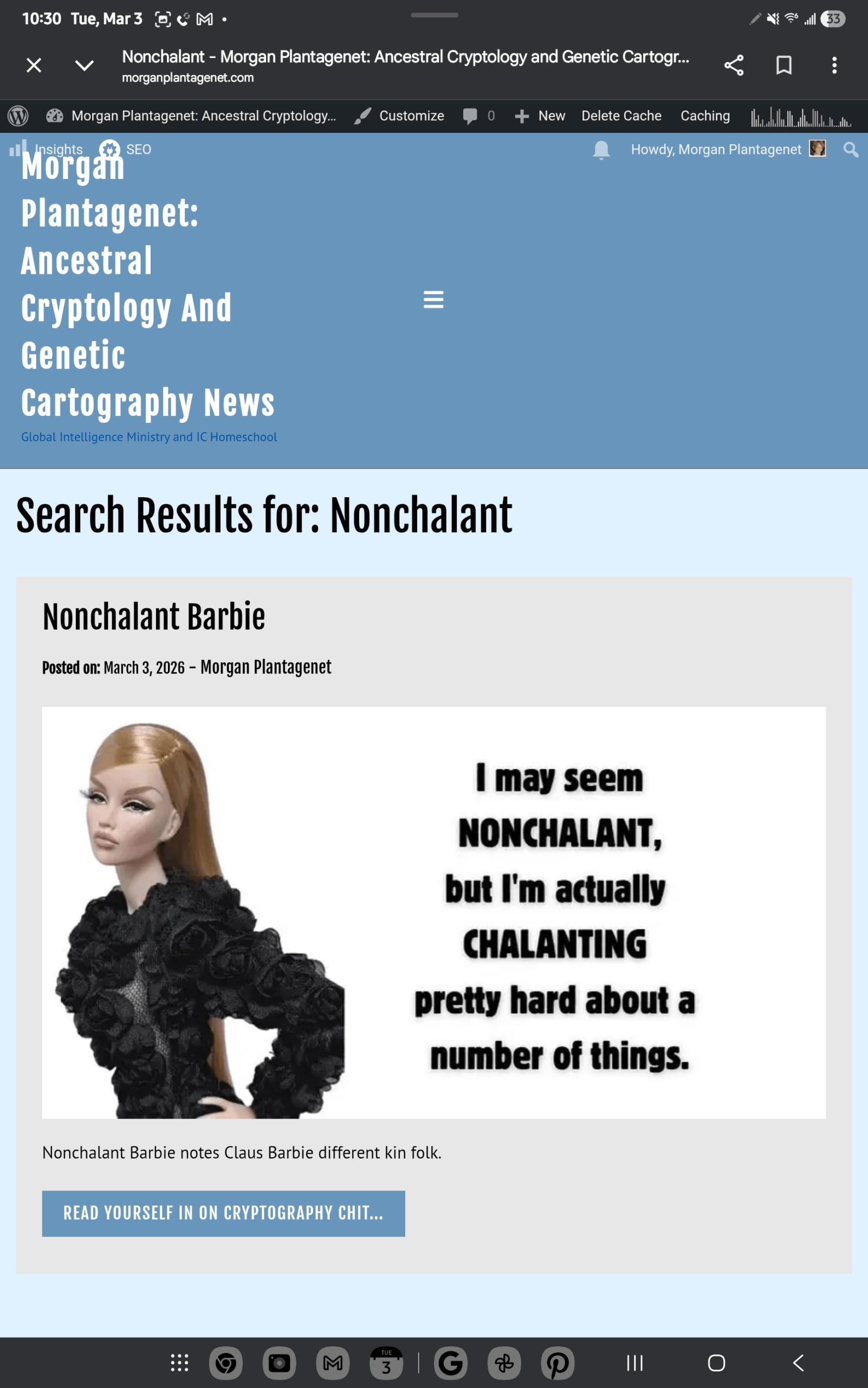 - Morgan Plantagenet: Ancestral Cryptology and Genetic Cartography News