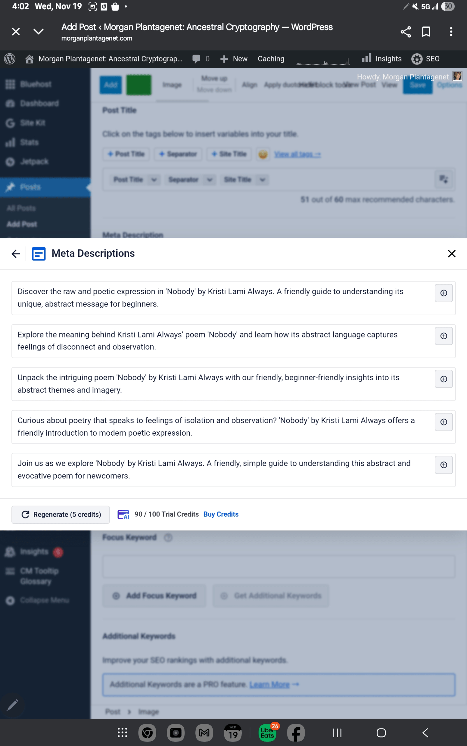1000039798 - Morgan Plantagenet: Ancestral Cryptology News 1000039798